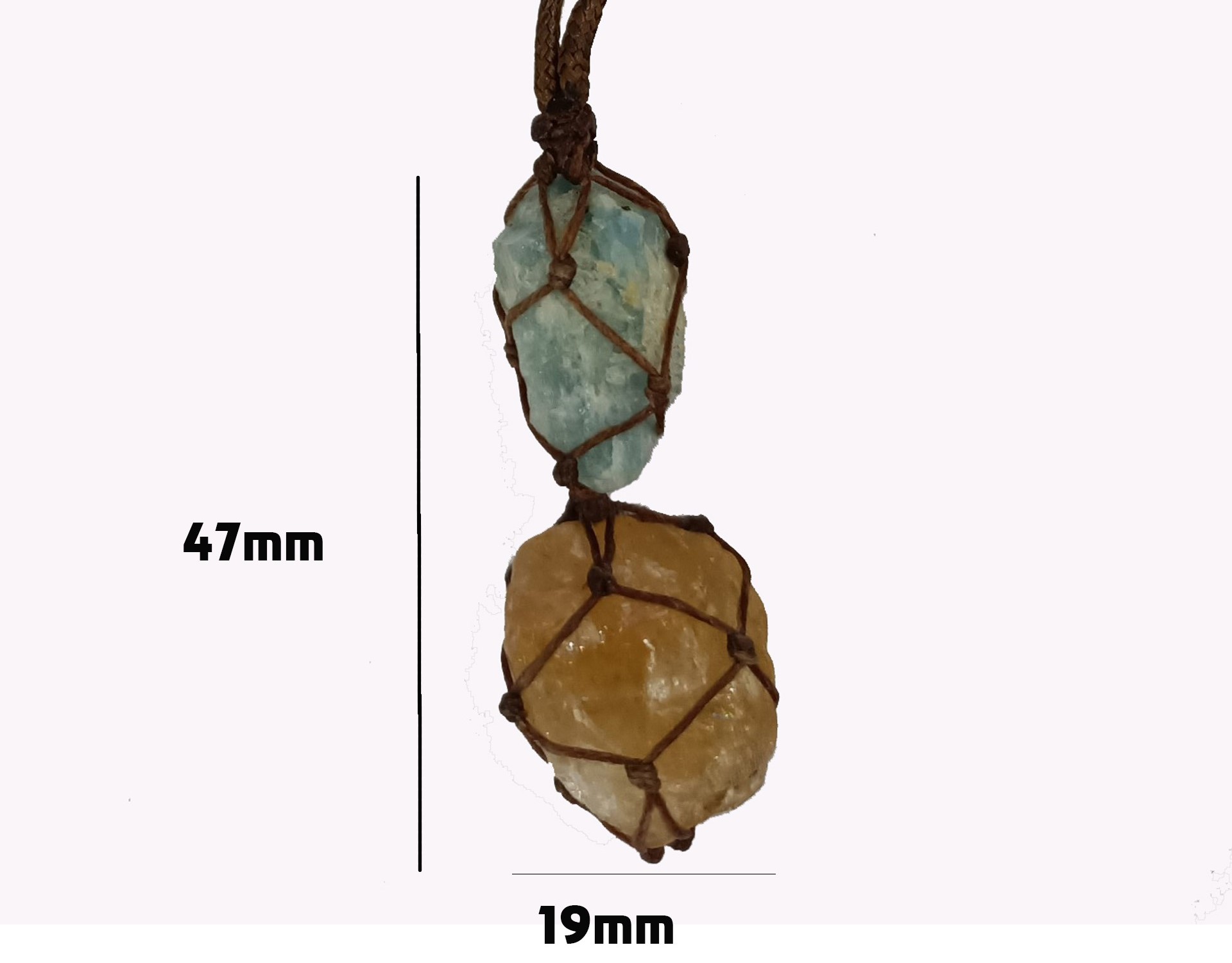 Dây chuyền đá kyanite+ citrine